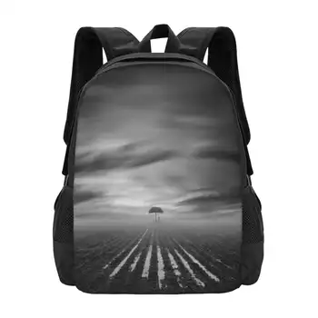 Чанта със защитен модел, ученическа раница, Черни, Бели облаци, настроението на човек, Дърво, Вятър