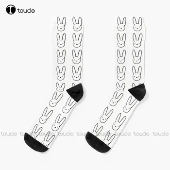 Чорапи Bad Бъни, Персонални Потребителски Унисекс Чорапи за възрастни, юноши, младежи, Дигитален печат 360 °, Коледен Подарък за Нова Година, Индивидуален подарък Ретро