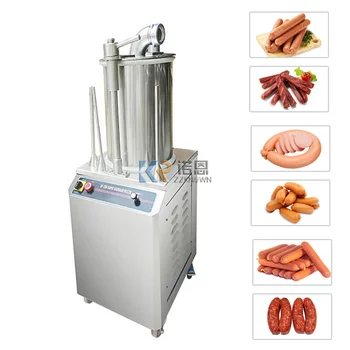 Электропневматический машина за връзване на наденички за хот-дог от неръждаема стомана 304, машина за пълнене на колбаси изпълнен с Твистером
