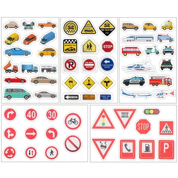 Японската Отбрана Пътна Оформление На Лентата За Магистрала Знак Спирка Декор Етикети На Камион Пожарна Играчка, Играчка За Момчета Колата Улица